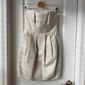 Nicole Miller strapless dress. Shimmery. Gorgeous. Worn once. Size 8. Pockets!